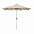 Sonnenschirm Mittelstockschirm Beige Polyester Rund Ø 300 cm