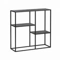 Standregal mit 3 Ebenen Schwarz Stahl und MDF rechteckig 100 x 100 x 30 cm