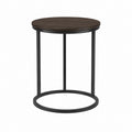 Beistelltisch rund Dunkelbraun MDF Stahl 40 x 40 x 55 cm