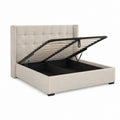 Stauraumbett Polsterbett Beige Polyester Rechteckig 160 x 200 cm