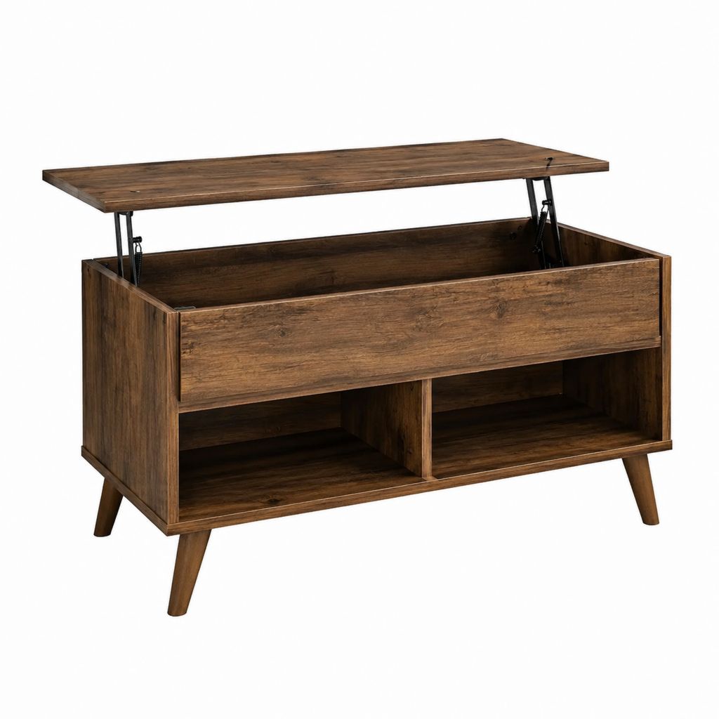 Couchtisch mit hochklappbarer Tischplatte Braun Spanplatte rechteckig 100 x 50 x 45 cm