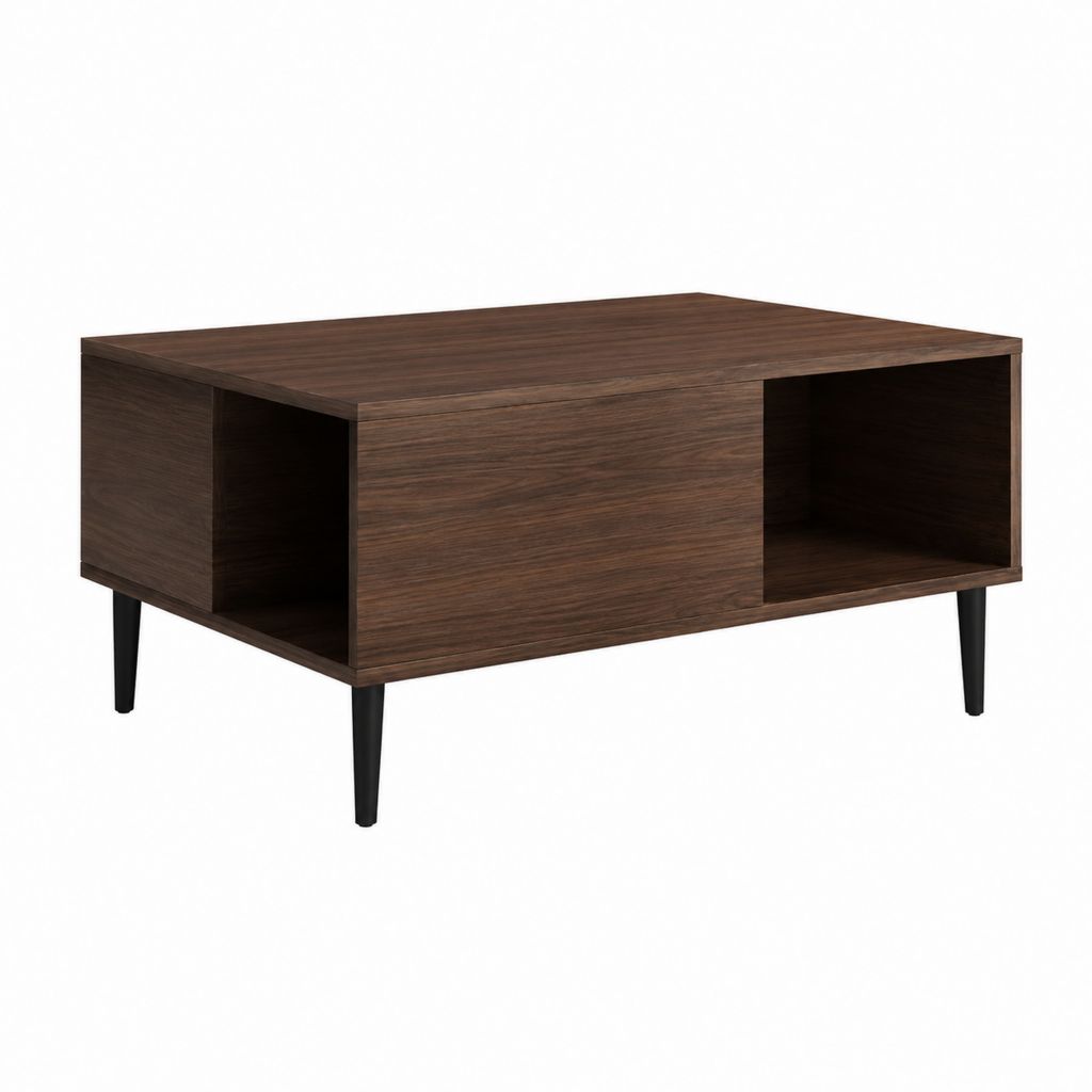 Couchtisch mit Stauraum dunkelbraun MDF rechteckig 100 x 60 x 45 cm